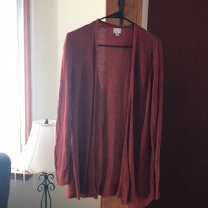 A New Day lightweight cardigan rust color